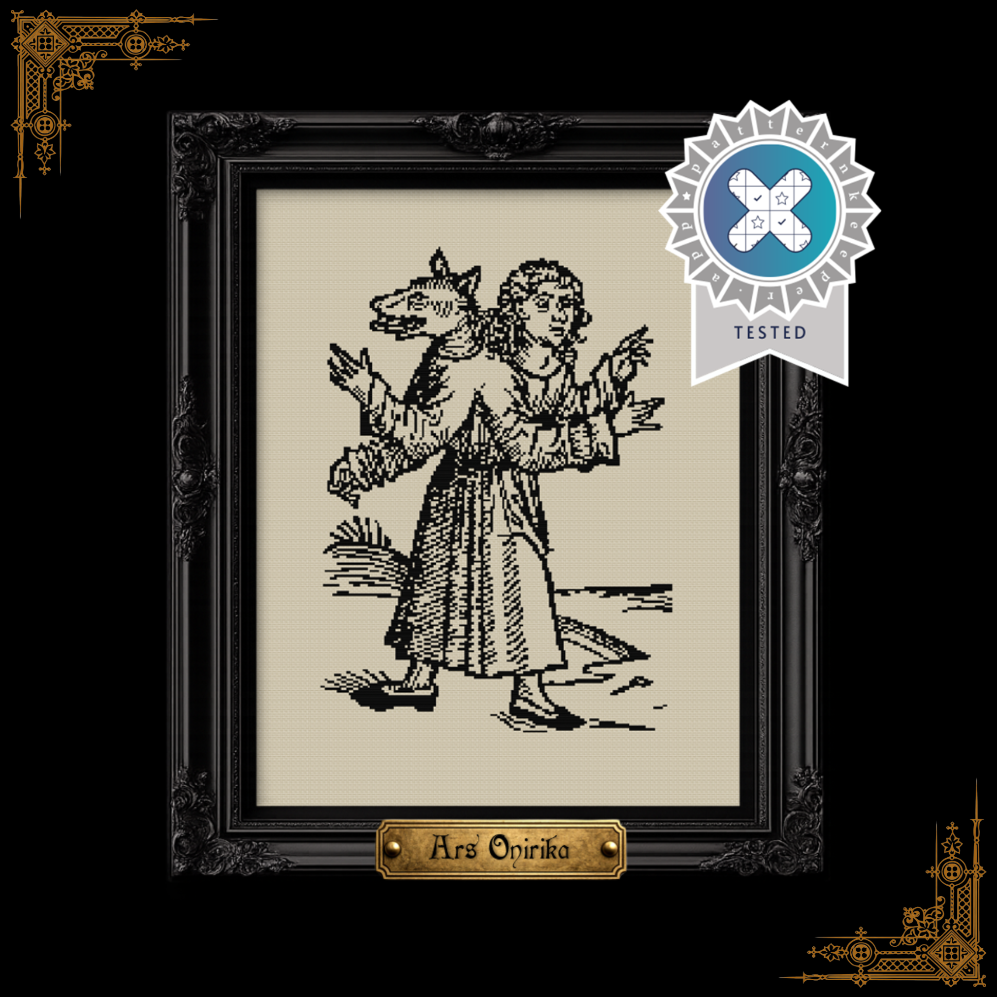Medieval Werewolf - Cross Stitch Pattern