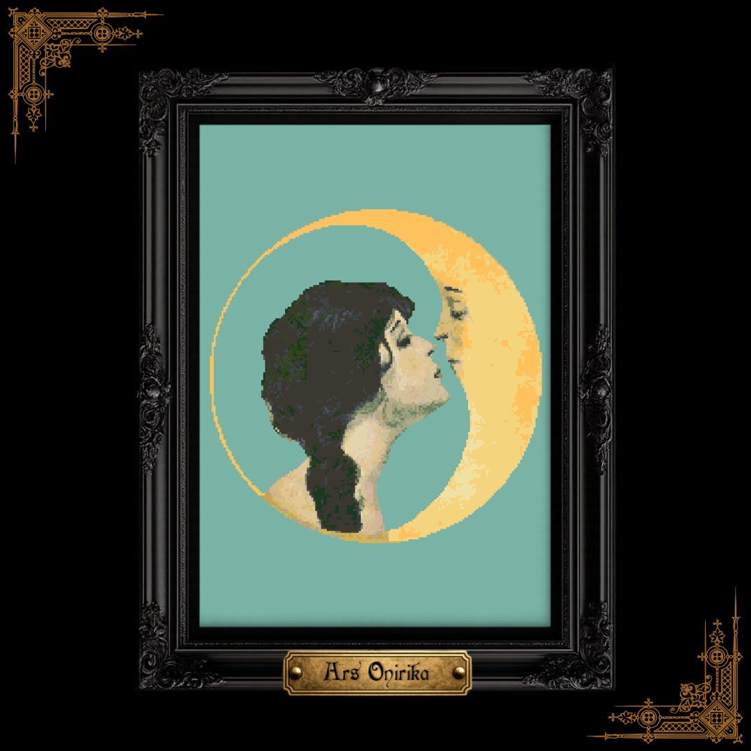 𝐆𝐈𝐑𝐋 𝐊𝐈𝐒𝐒𝐈𝐍𝐆 𝐓𝐇𝐄 𝐌𝐎𝐎𝐍 – 𝐂𝐫𝐨𝐬𝐬 𝐒𝐭𝐢𝐭𝐜𝐡 𝐏𝐚𝐭𝐭𝐞𝐫𝐧