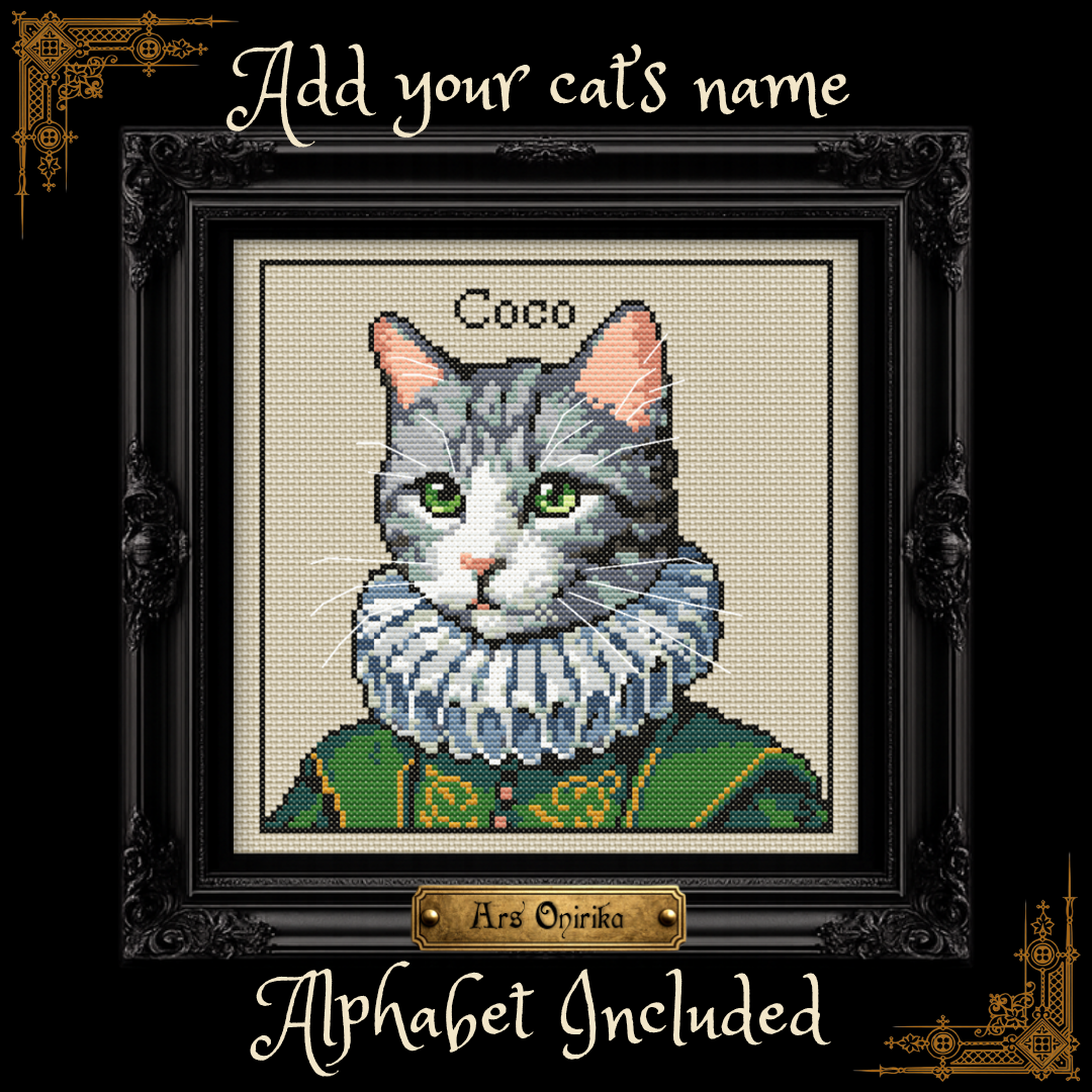 𝐆𝐑𝐀𝐘 𝐕𝐈𝐂𝐓𝐎𝐑𝐈𝐀𝐍 𝐂𝐀𝐓 – 𝐂𝐫𝐨𝐬𝐬 𝐒𝐭𝐢𝐭𝐜𝐡 𝐏𝐚𝐭𝐭𝐞𝐫𝐧