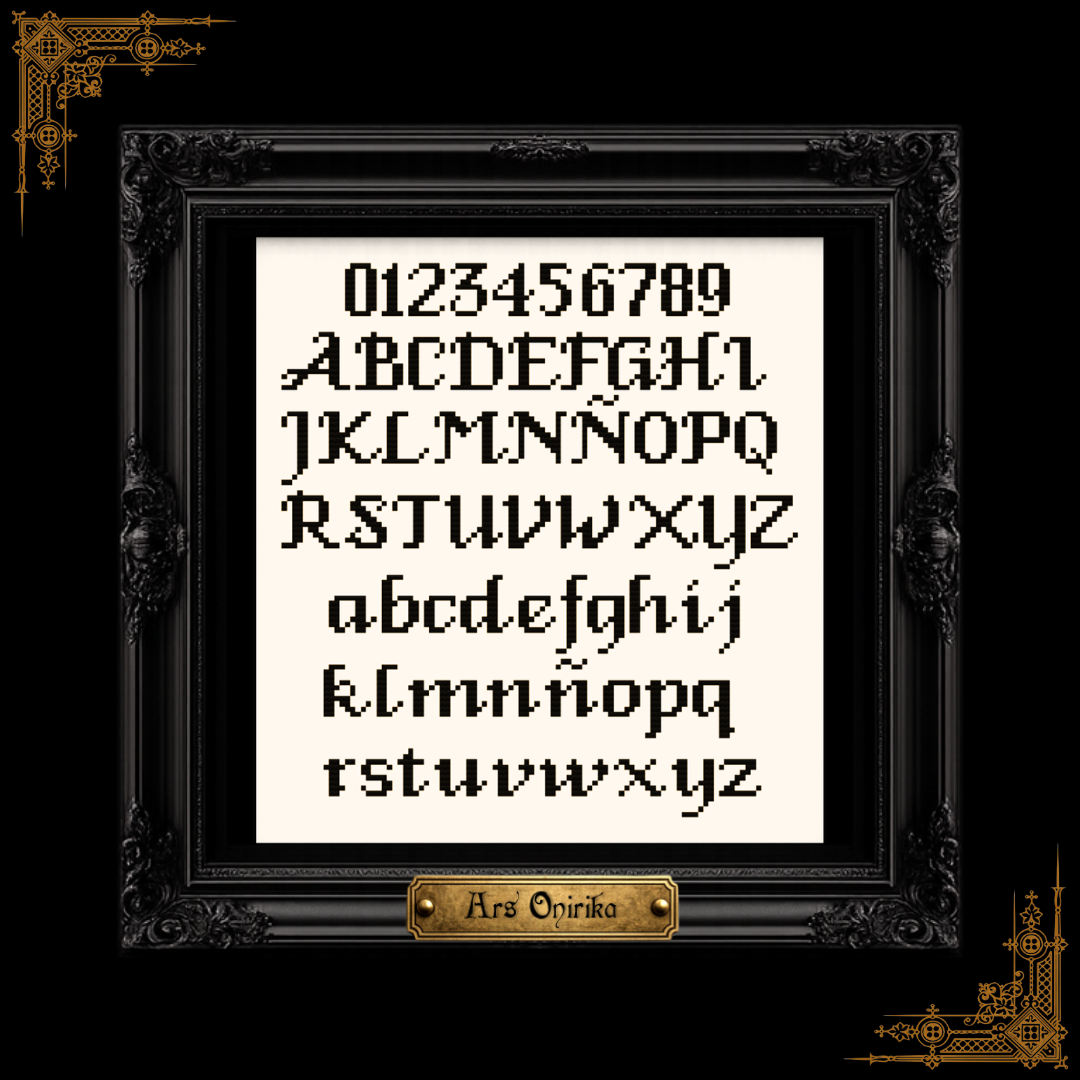 𝐎𝐋𝐃𝐒𝐂𝐑𝐈𝐏𝐓 𝐀𝐋𝐏𝐇𝐀𝐁𝐄𝐓 – 𝐂𝐫𝐨𝐬𝐬 𝐒𝐭𝐢𝐭𝐜𝐡 𝐏𝐚𝐭𝐭𝐞𝐫𝐧