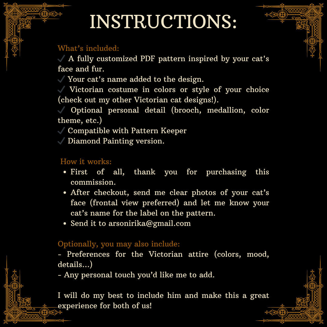 𝐂𝐔𝐒𝐓𝐎𝐌 𝐕𝐈𝐂𝐓𝐎𝐑𝐈𝐀𝐍 𝐂𝐀𝐓 𝐏𝐎𝐑𝐓𝐑𝐀𝐈𝐓 – 𝐂𝐫𝐨𝐬𝐬 𝐒𝐭𝐢𝐭𝐜𝐡 𝐏𝐚𝐭𝐭𝐞𝐫𝐧