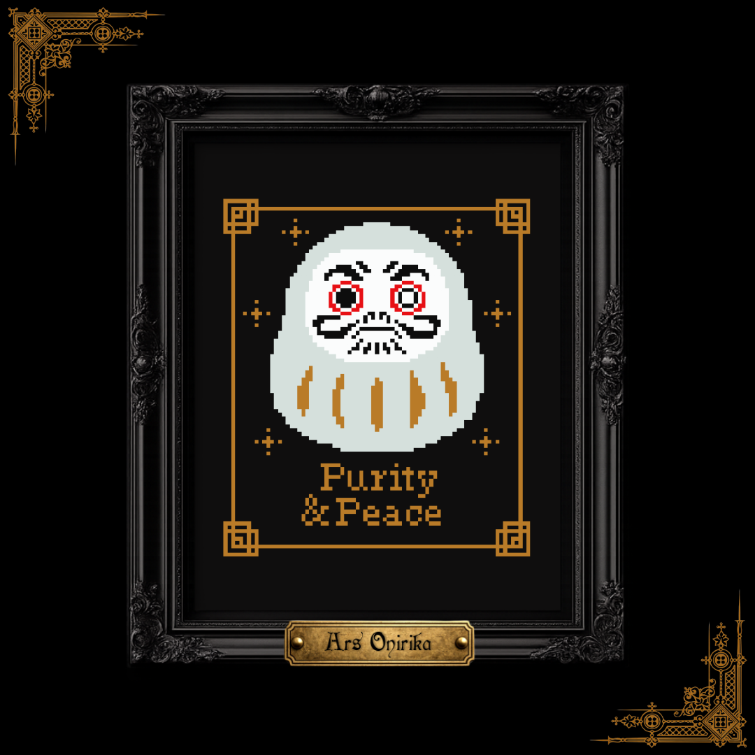 White Daruma - Cross Stitch Pattern