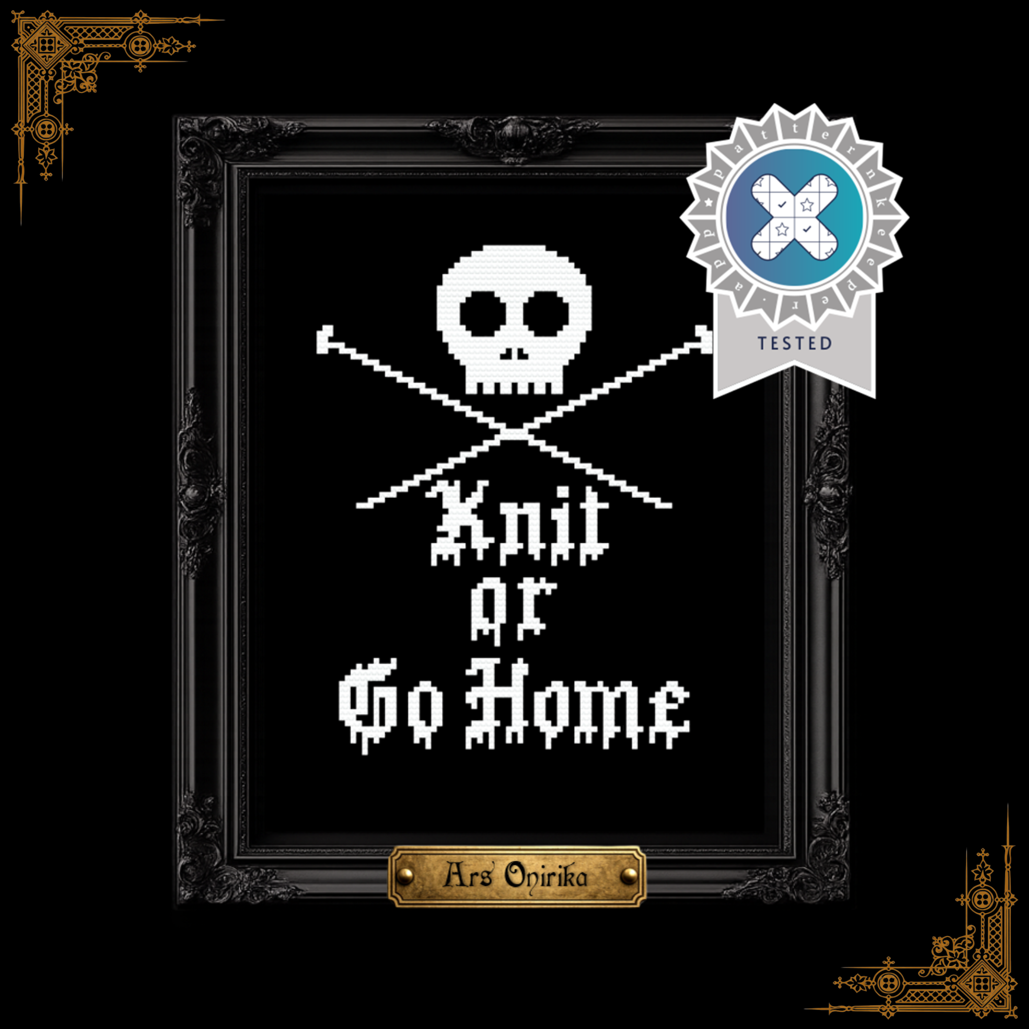 Knit Or Go Home - Cross Stitch Pattern