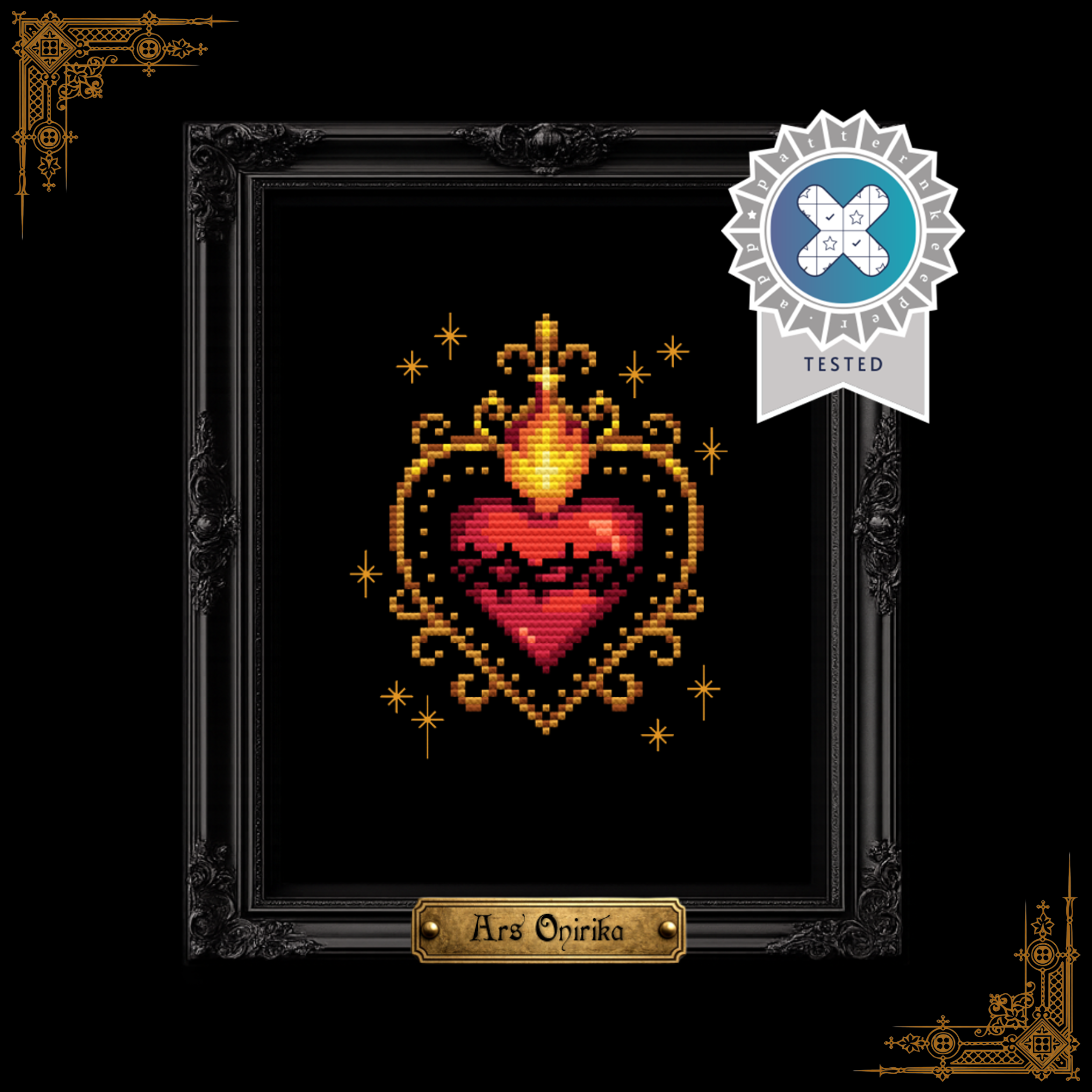 Sacred Heart - Cross Stitch Pattern