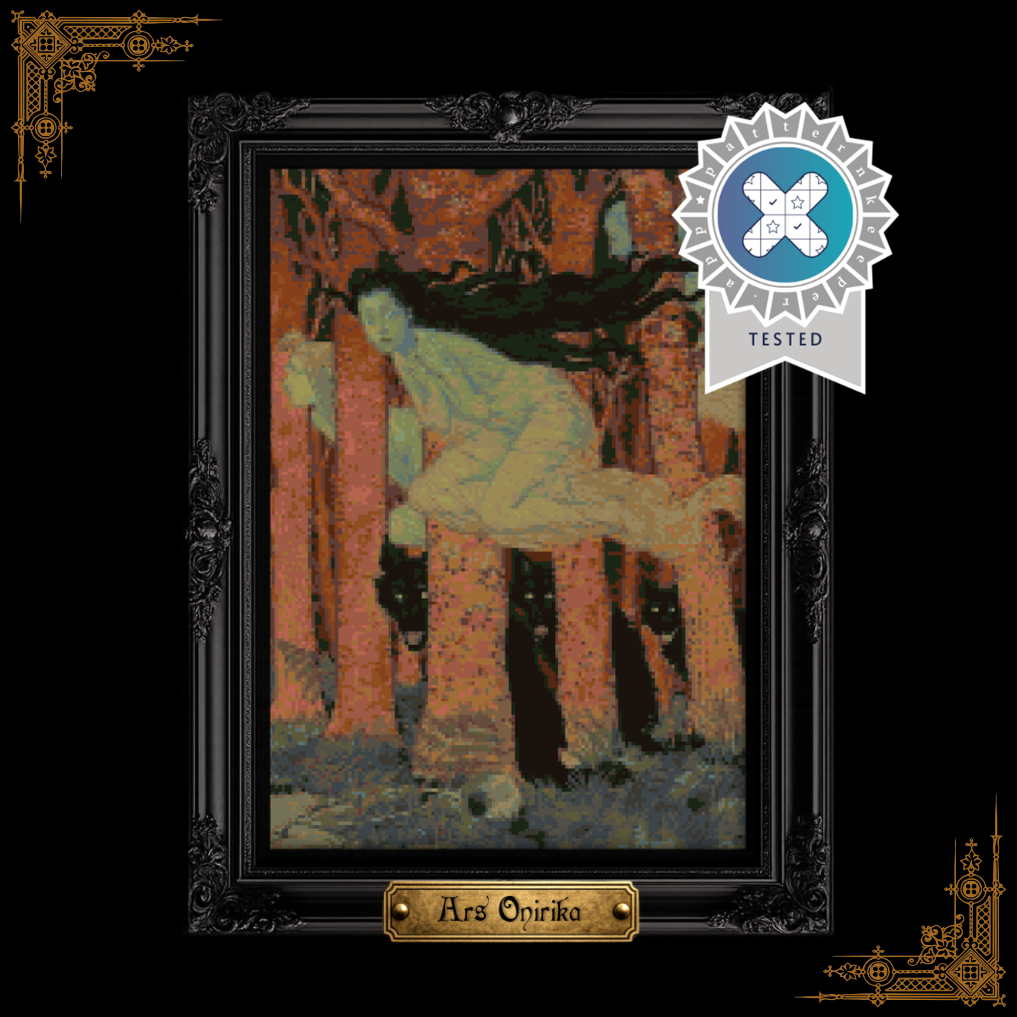 Three Women Three Wolves - Cross Stitch Pattern