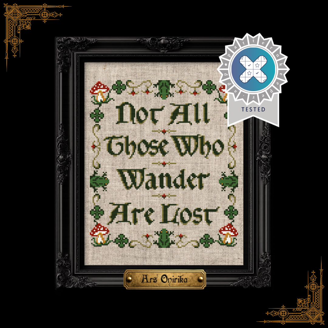 Not All Those Who Wander Are Lost - Cross Stitch Pattern