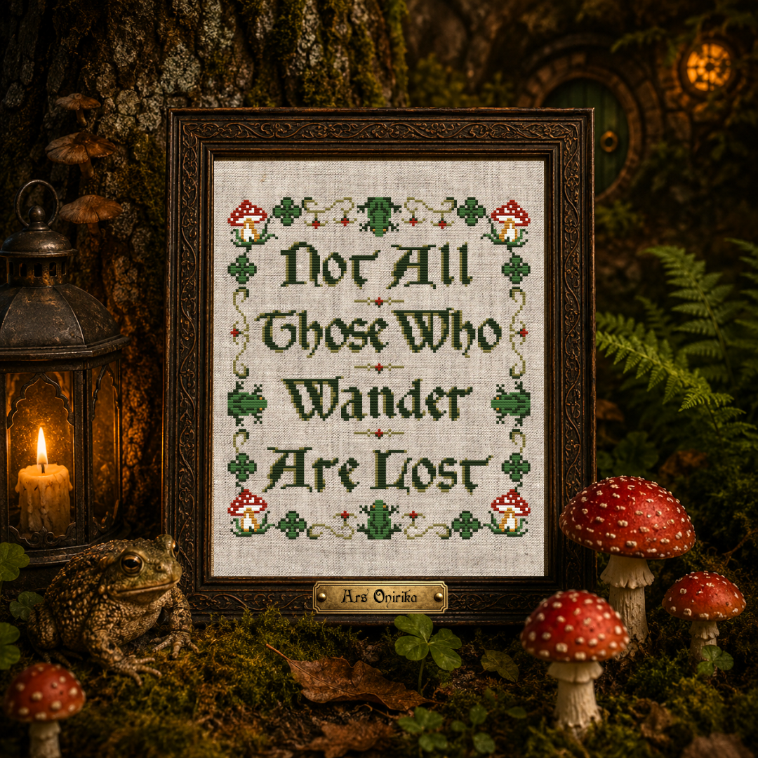 Not All Those Who Wander Are Lost - Cross Stitch Pattern