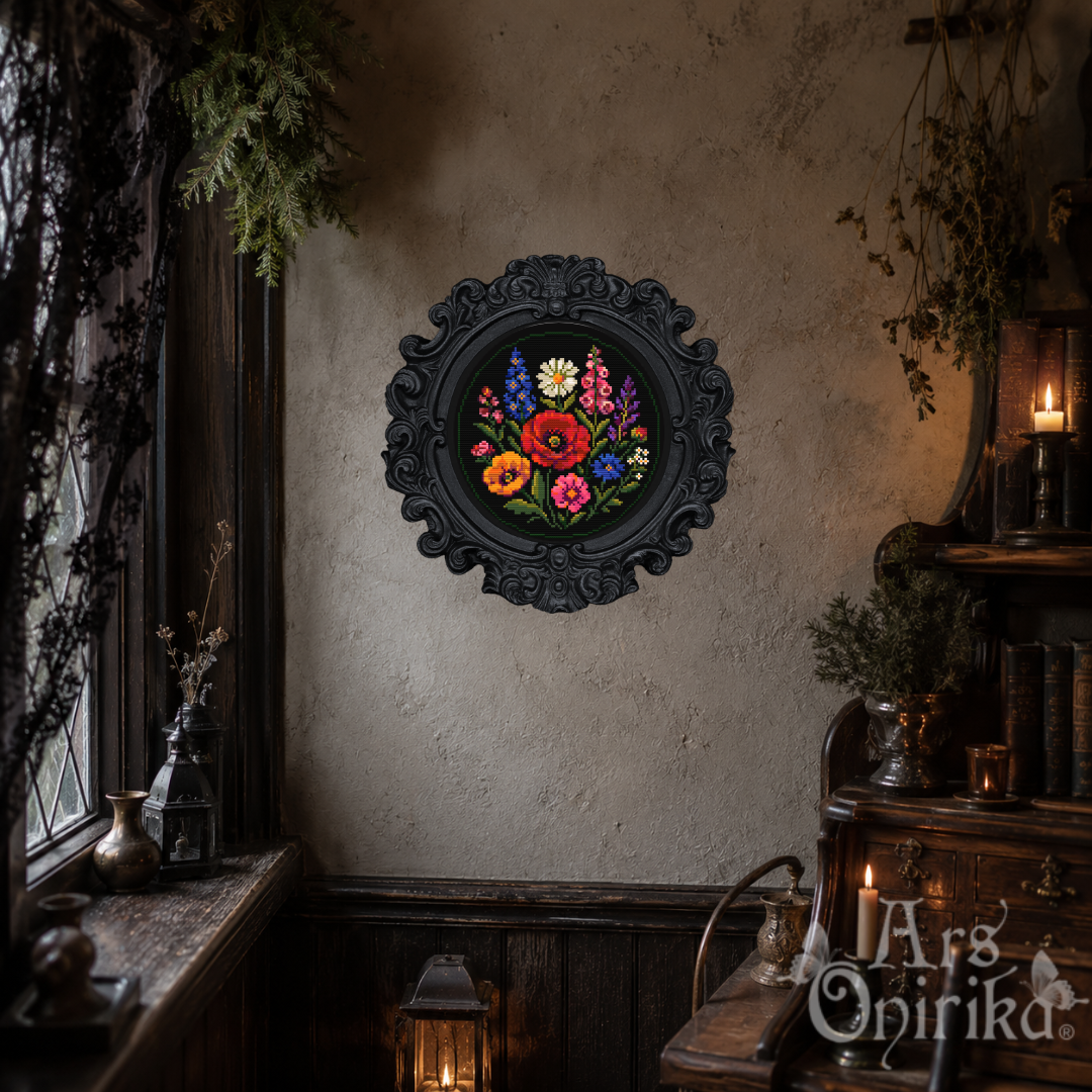 Blooming Round Garden - Cross Stitch Pattern
