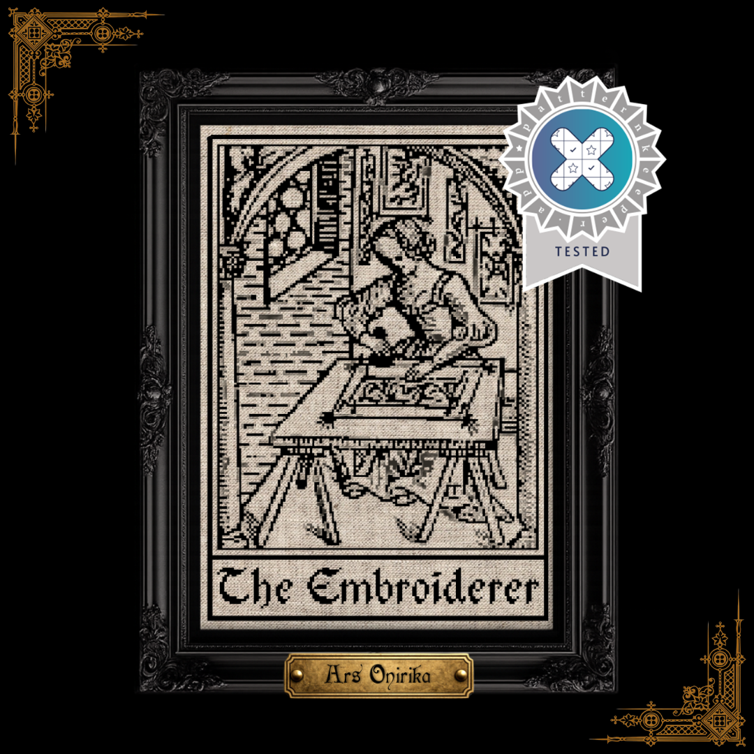 Medieval Embroiderer - Cross Stitch Pattern