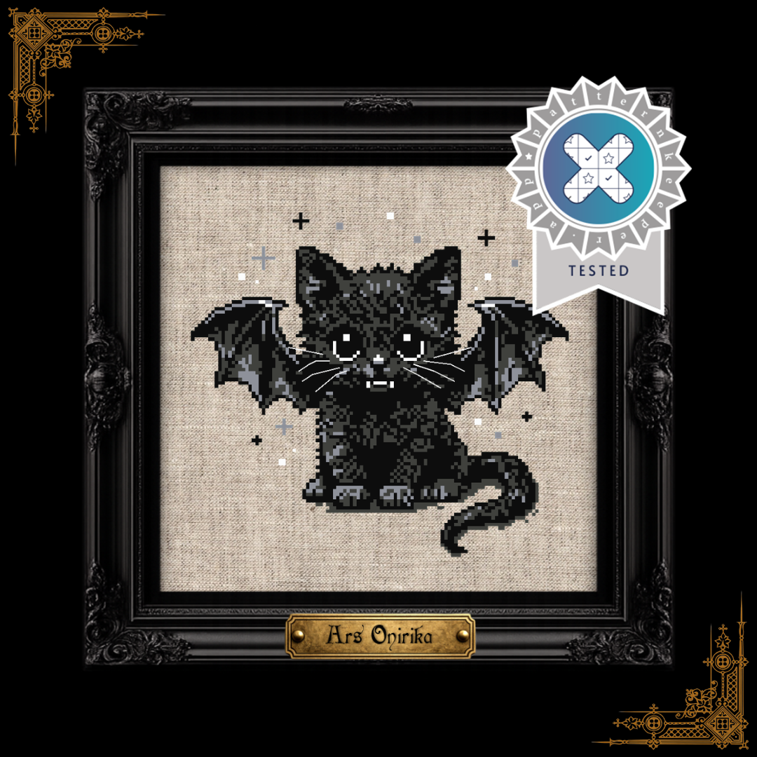 Vampy Kitten - Cross Stitch Pattern