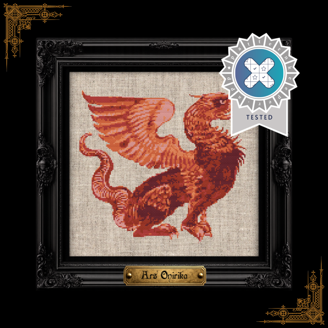 Medieval Griffin - Cross Stitch Pattern