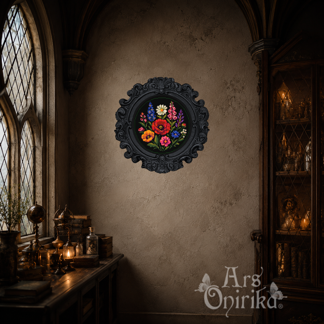 Blooming Round Garden - Cross Stitch Pattern