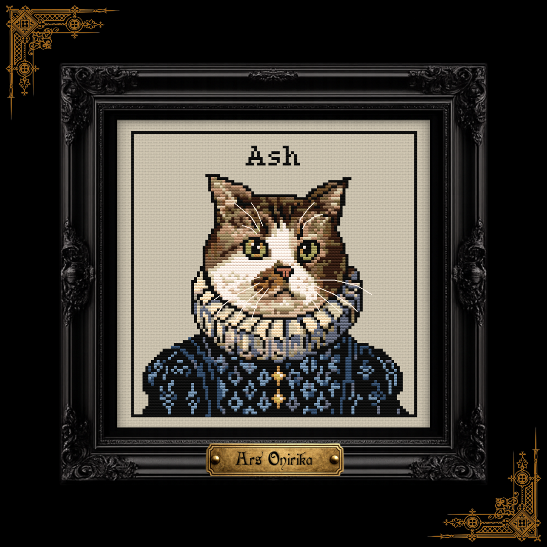 Custom Victorian Pet Portrait - Cross Stitch Pattern