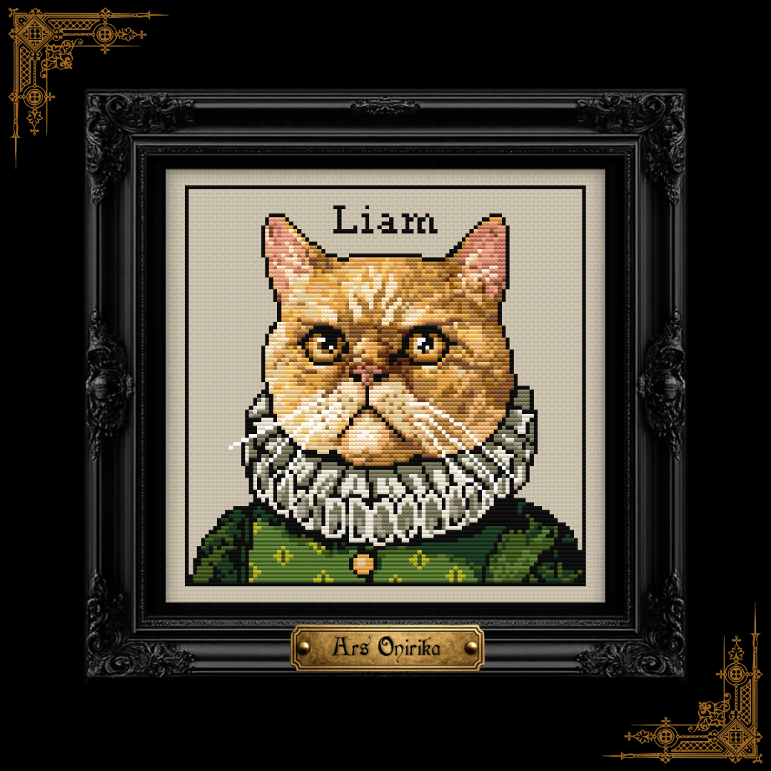 Custom Victorian Pet Portrait - Cross Stitch Pattern