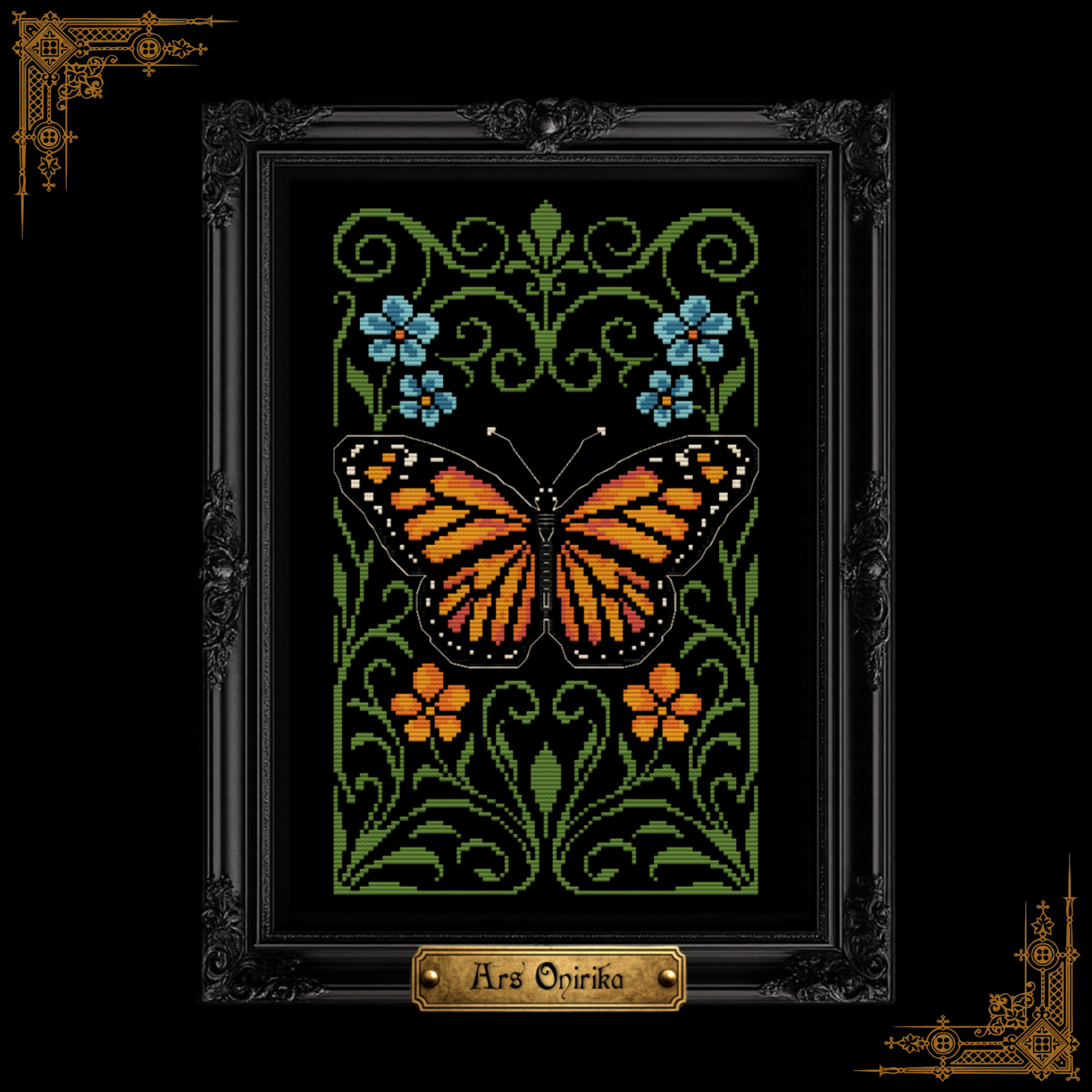 Monarch Butterfly - Cross Stitch Pattern