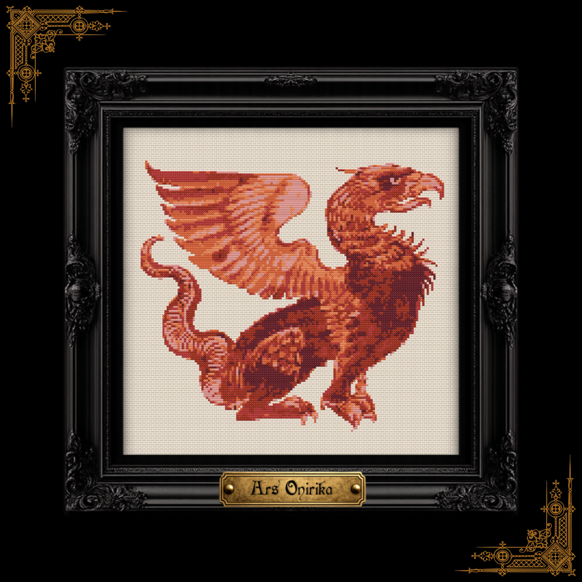 Medieval Griffin - Cross Stitch Pattern