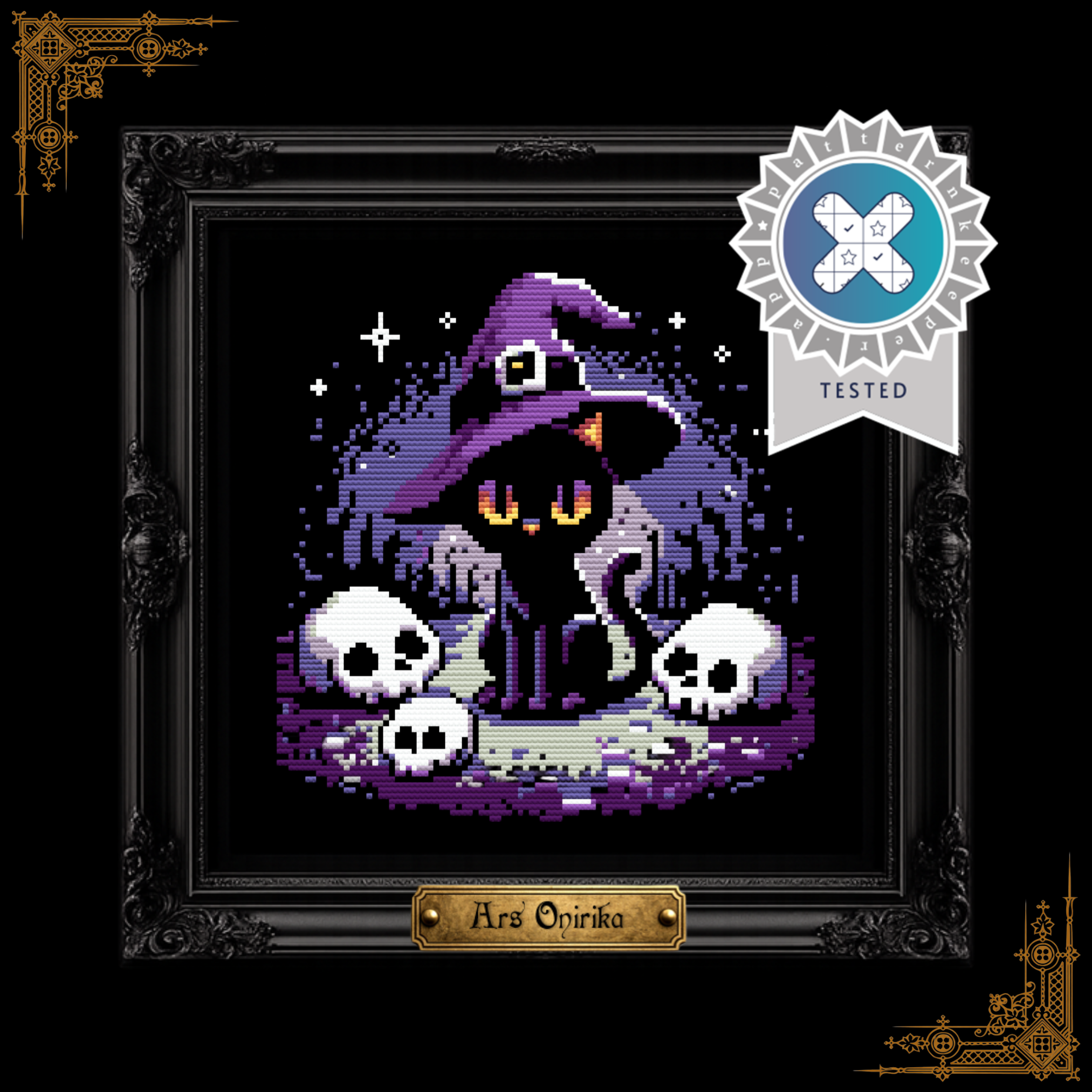 Spooky Black Cat - Cross Stitch Pattern