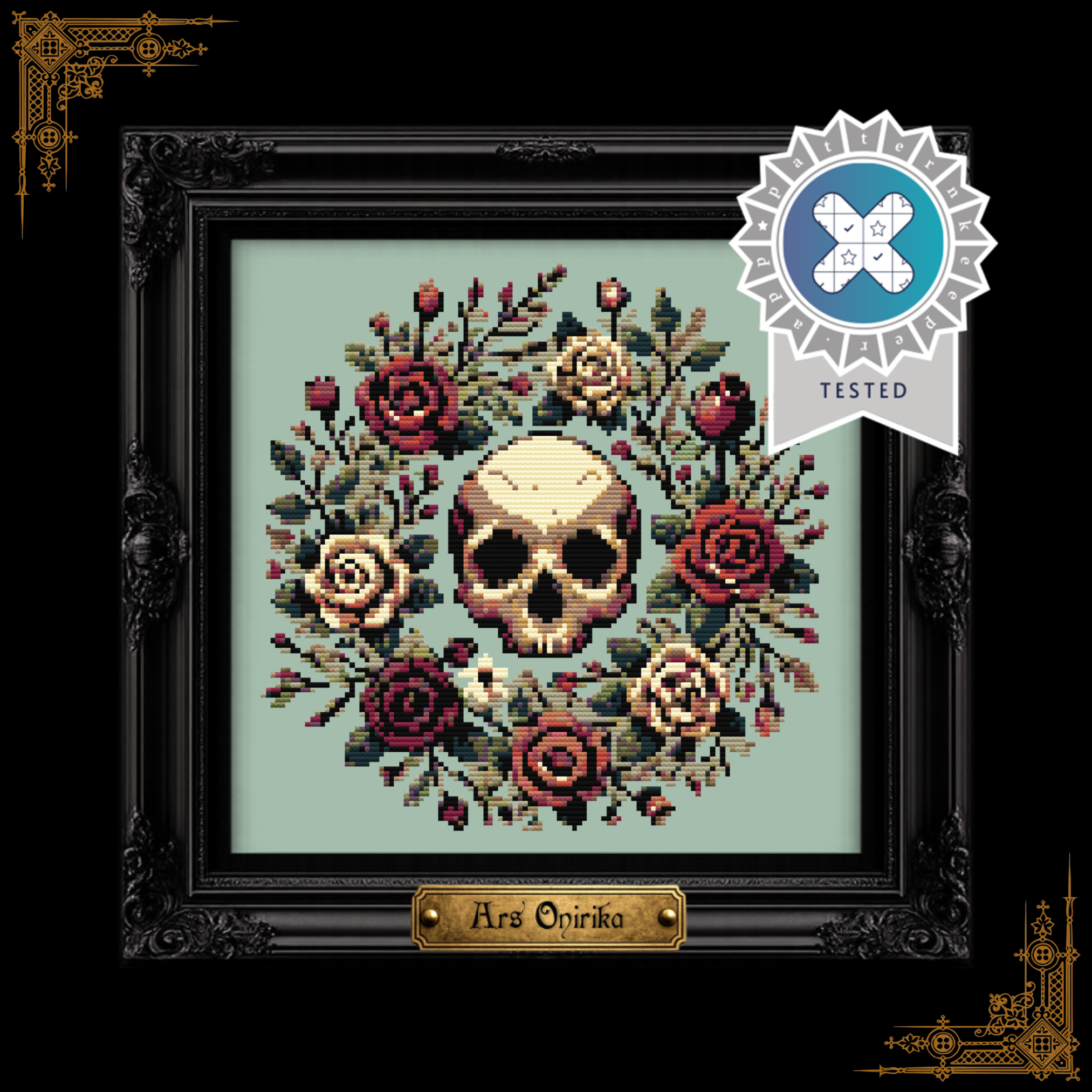 𝐑𝐎𝐒𝐄𝐒 𝐀𝐍𝐃 𝐒𝐊𝐔𝐋𝐋 – 𝐂𝐫𝐨𝐬𝐬 𝐒𝐭𝐢𝐭𝐜𝐡 𝐏𝐚𝐭𝐭𝐞𝐫𝐧