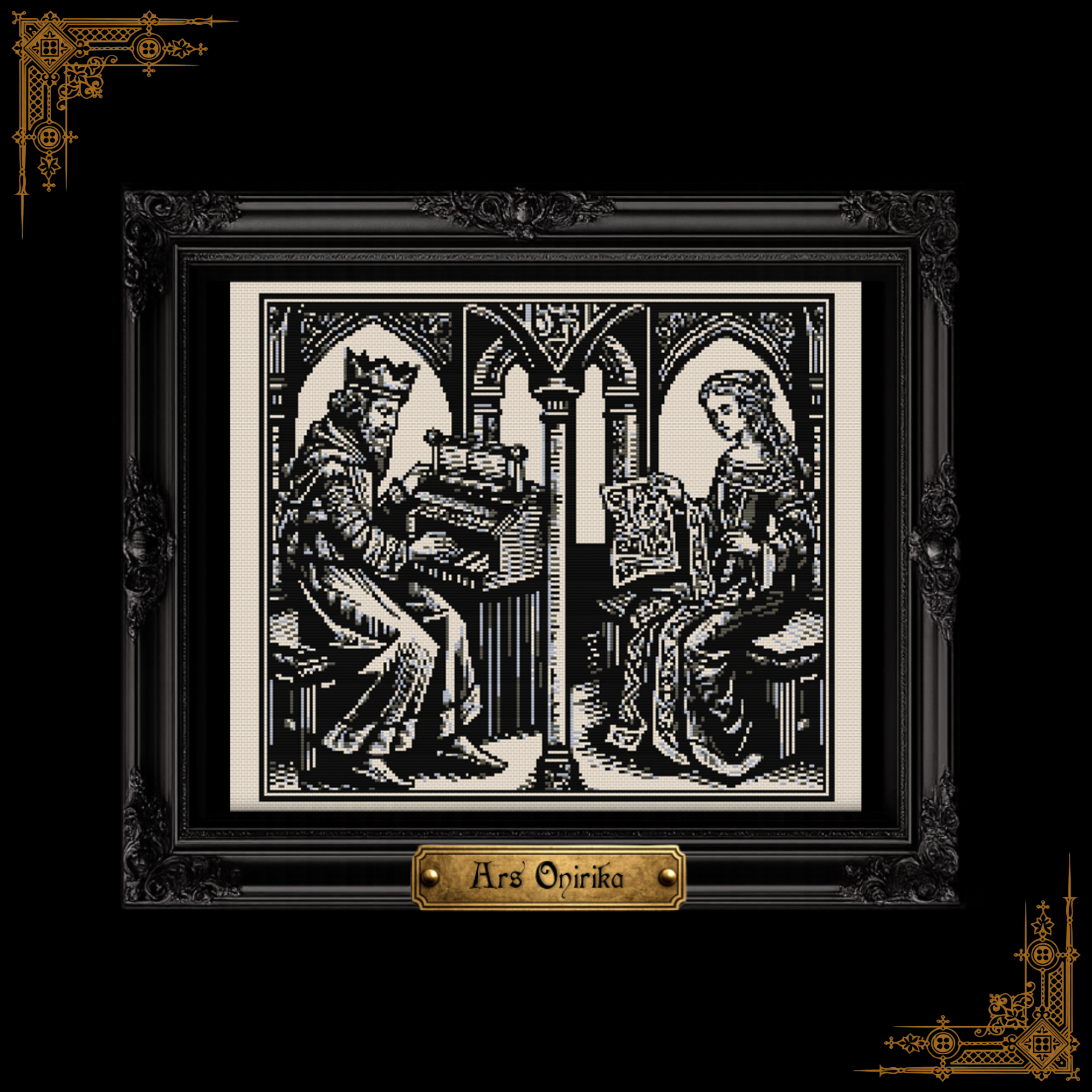 𝐊𝐈𝐍𝐆 𝐀𝐍𝐃 𝐐𝐔𝐄𝐄𝐍 – 𝐂𝐫𝐨𝐬𝐬 𝐒𝐭𝐢𝐭𝐜𝐡 𝐏𝐚𝐭𝐭𝐞𝐫𝐧