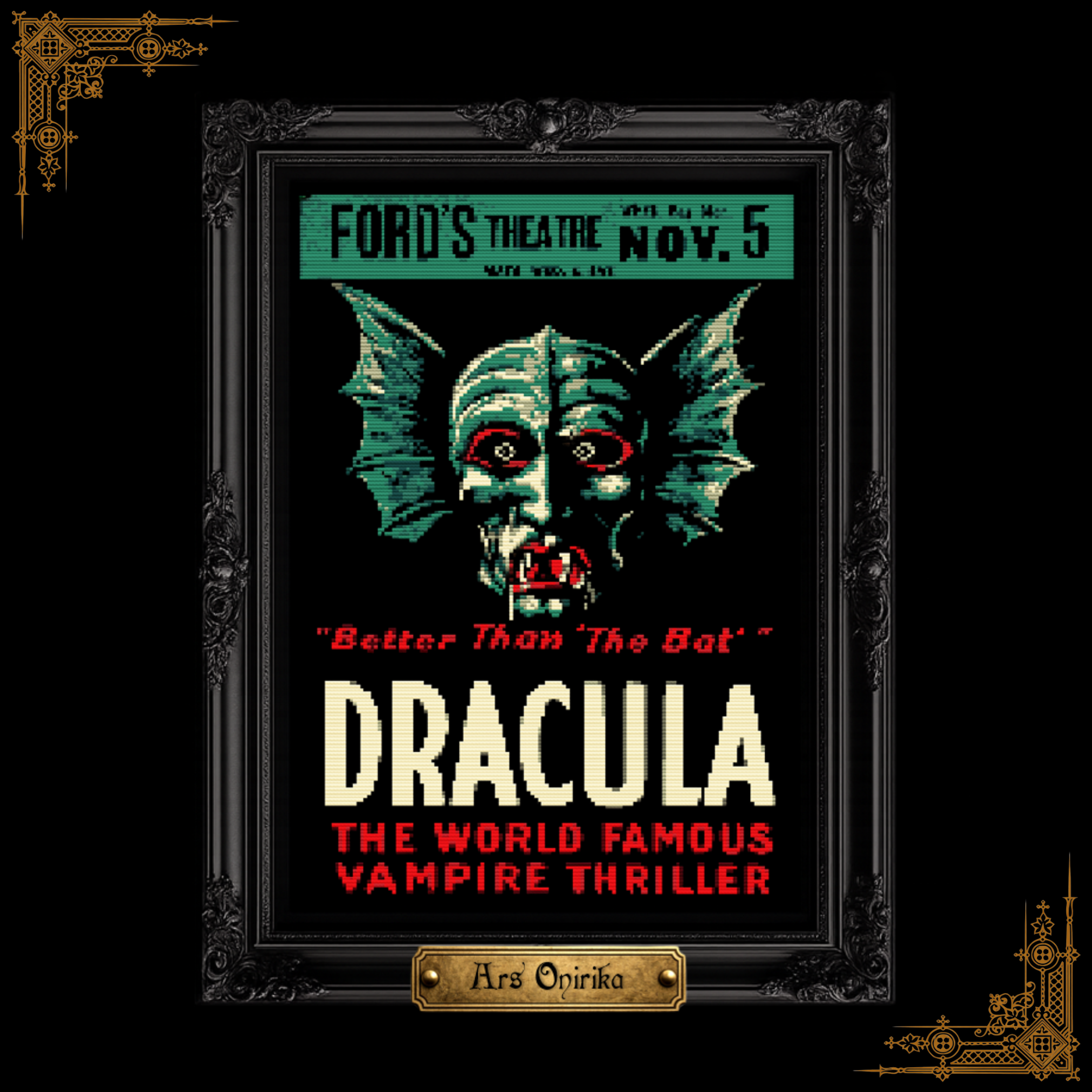 𝐃𝐑𝐀𝐂𝐔𝐋𝐀 𝐏𝐎𝐒𝐓𝐄𝐑 – 𝐂𝐫𝐨𝐬𝐬 𝐒𝐭𝐢𝐭𝐜𝐡 𝐏𝐚𝐭𝐭𝐞𝐫𝐧