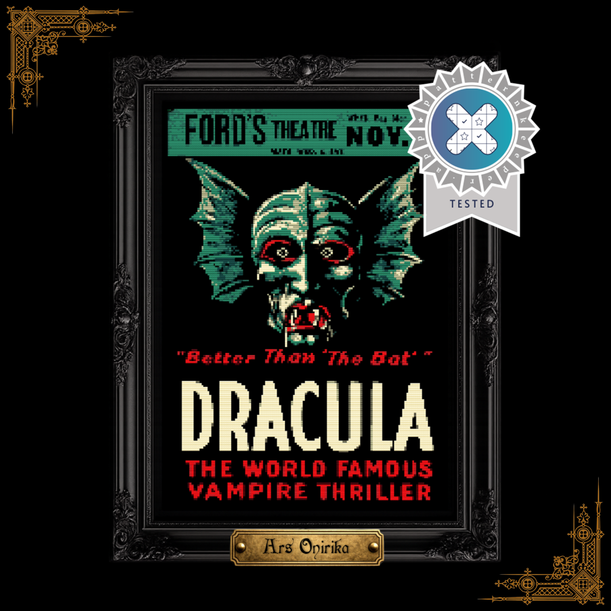 Dracula Poster - Cross Stitch Pattern