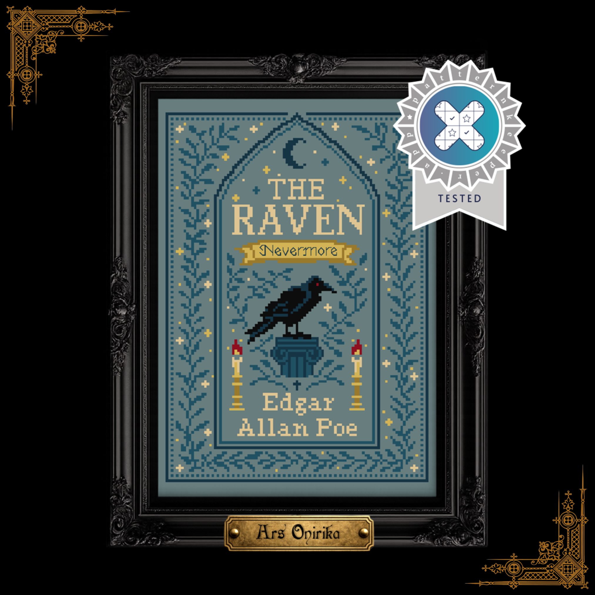 𝐓𝐇𝐄 𝐑𝐀𝐕𝐄𝐍 – 𝐂𝐫𝐨𝐬𝐬 𝐒𝐭𝐢𝐭𝐜𝐡 𝐏𝐚𝐭𝐭𝐞𝐫𝐧