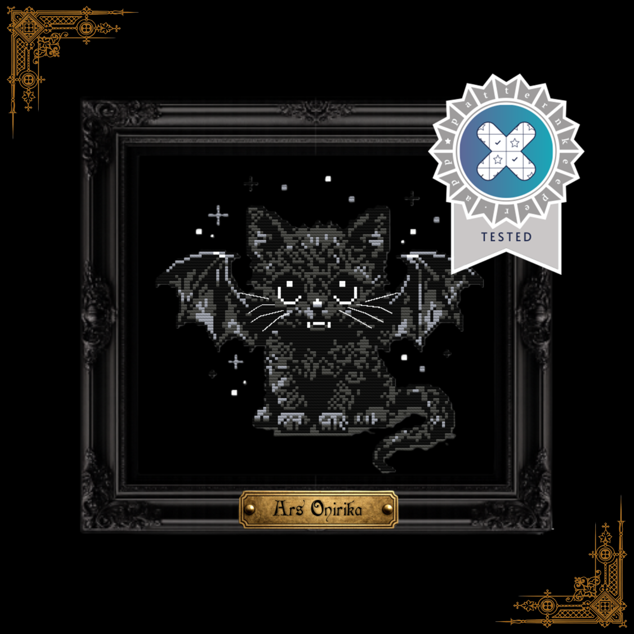 Vampy Kitten - Cross Stitch Pattern