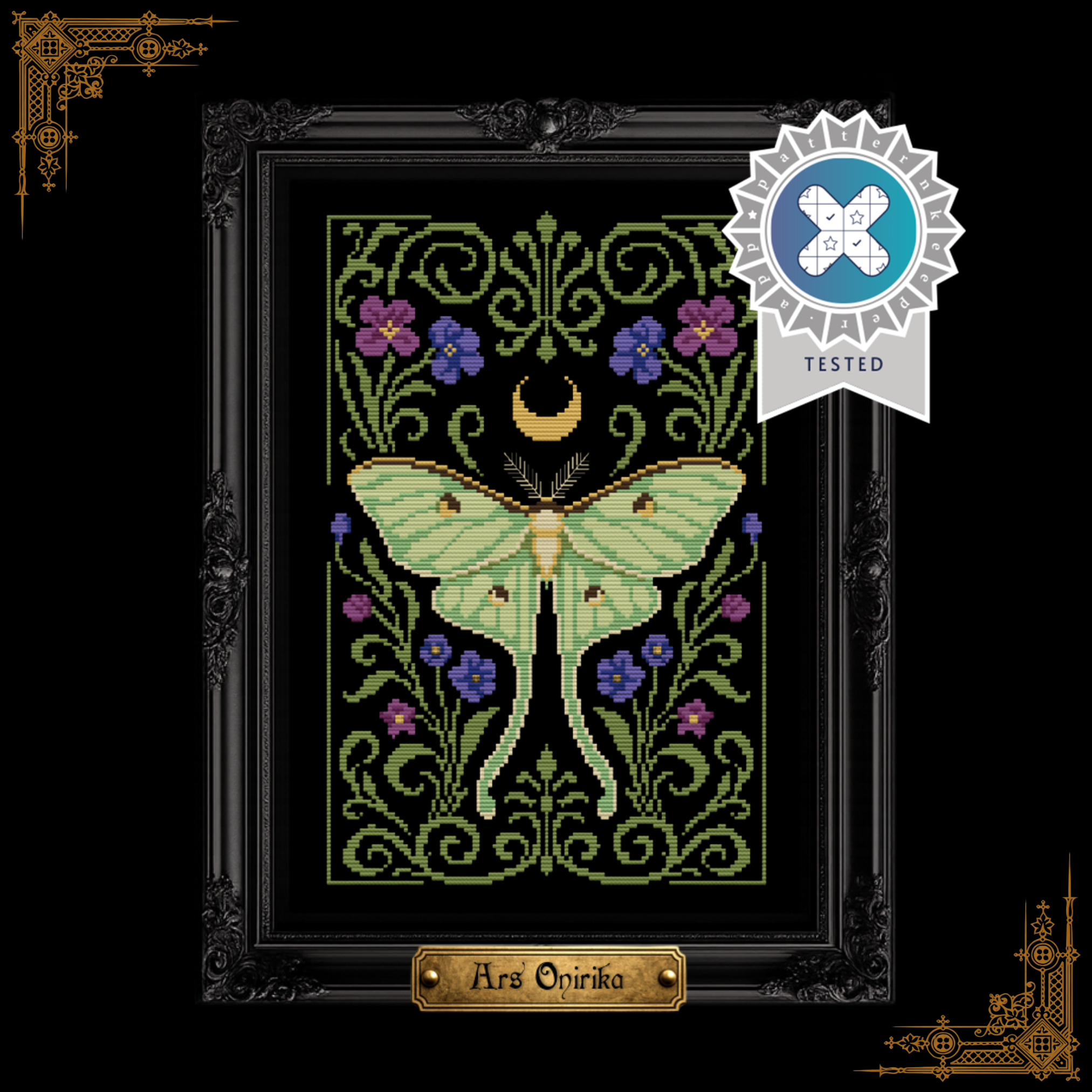 Luna Moth - Cross Stitch Pattern