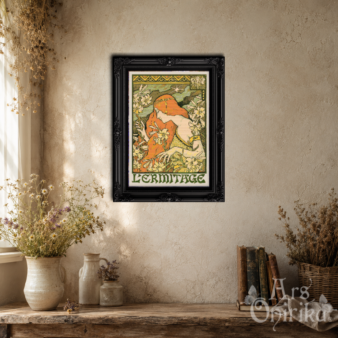 Art Nouveau Lady - Cross Stitch Pattern