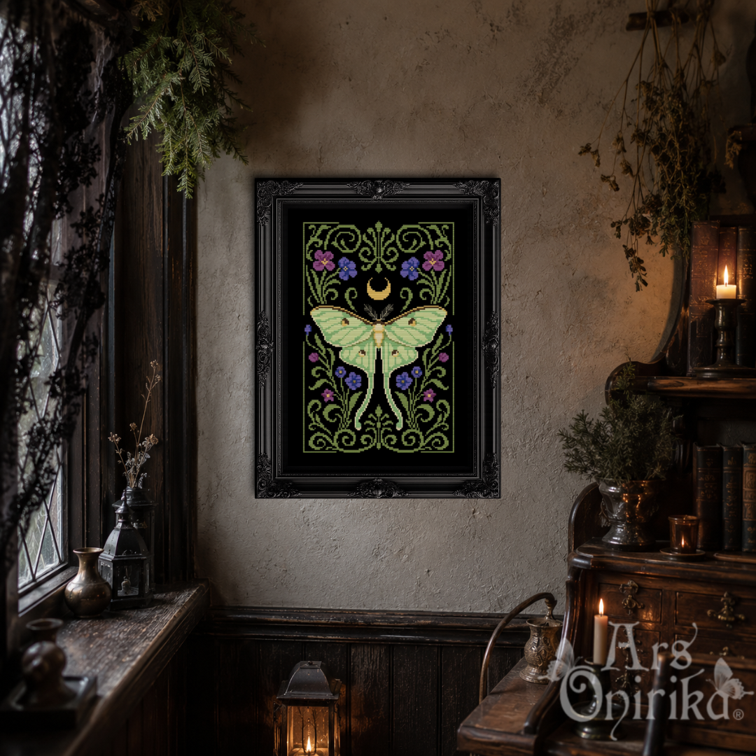 Luna Moth - Cross Stitch Pattern