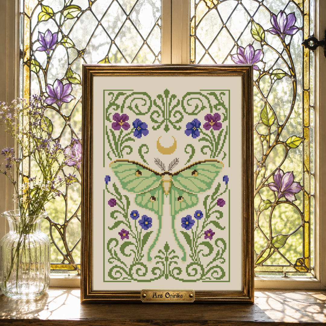 Luna Moth - Cross Stitch Pattern