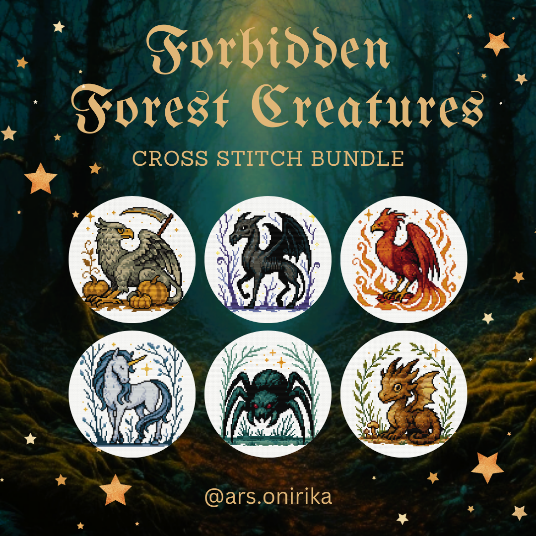 Forbidden Forest Cross Stitch Pattern BUNDLE (PDF)