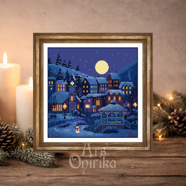 Cozy Winter Cross Stitch Pattern - Christmas Sampler (PDF) - INTERMEDIATE LEVEL