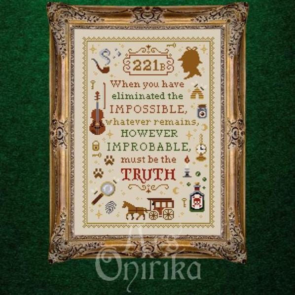 Sherlock Holmes - Cross Stitch Pattern (PDF) - INTERMEDIATE LEVEL