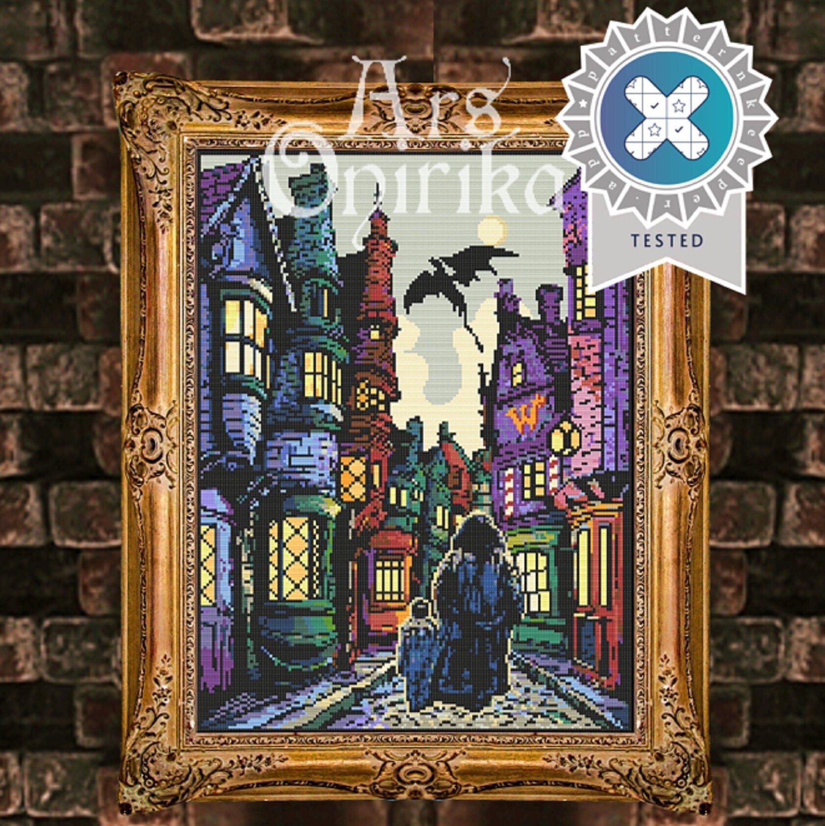 Fantasy Alley Cross Stitch Pattern (PDF) – Magical HP Scene - INTERMEDIATE LEVEL