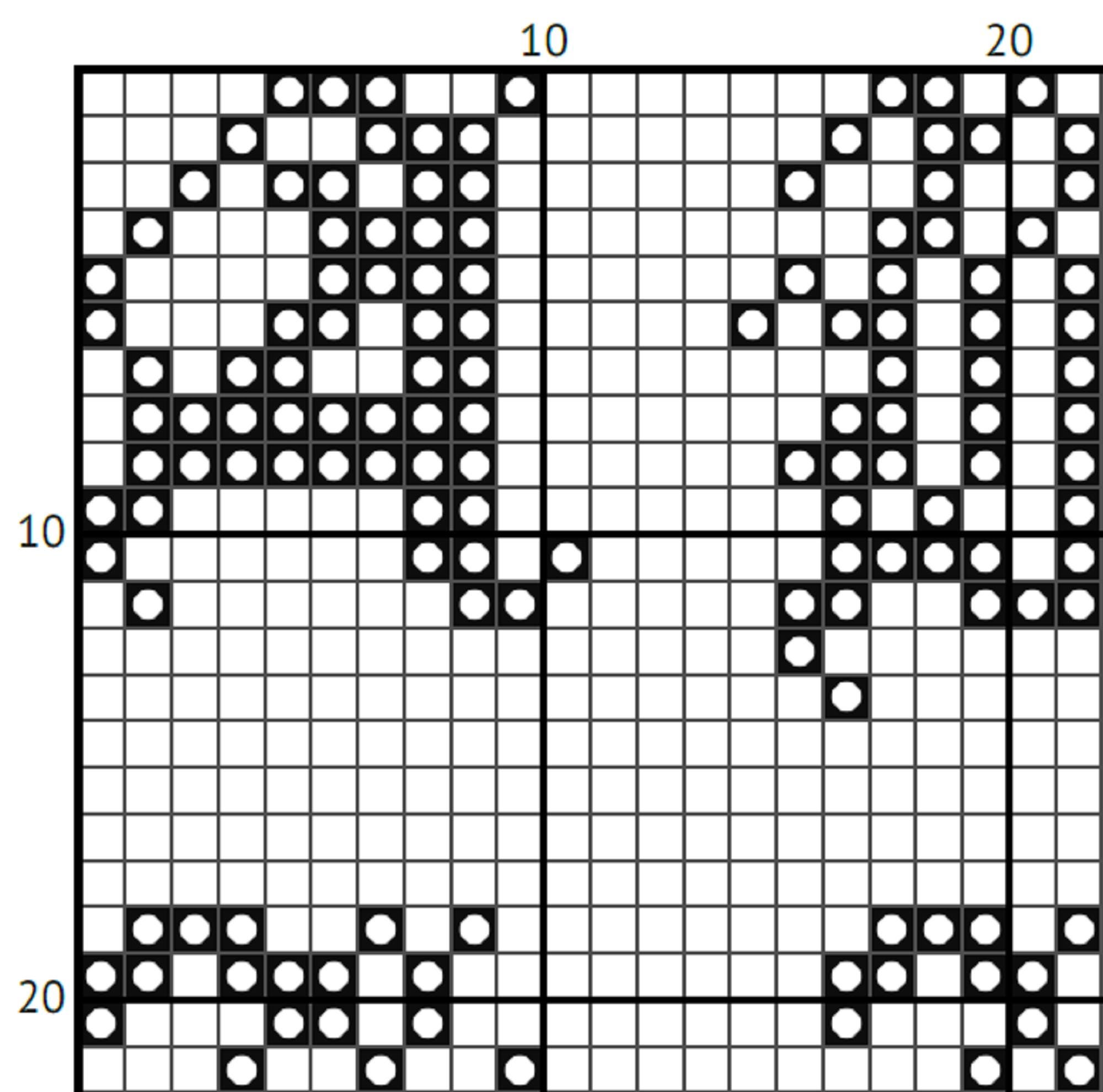 Gothic Alphabet Pattern - Cross Stitch Font Chart - EASY LEVEL