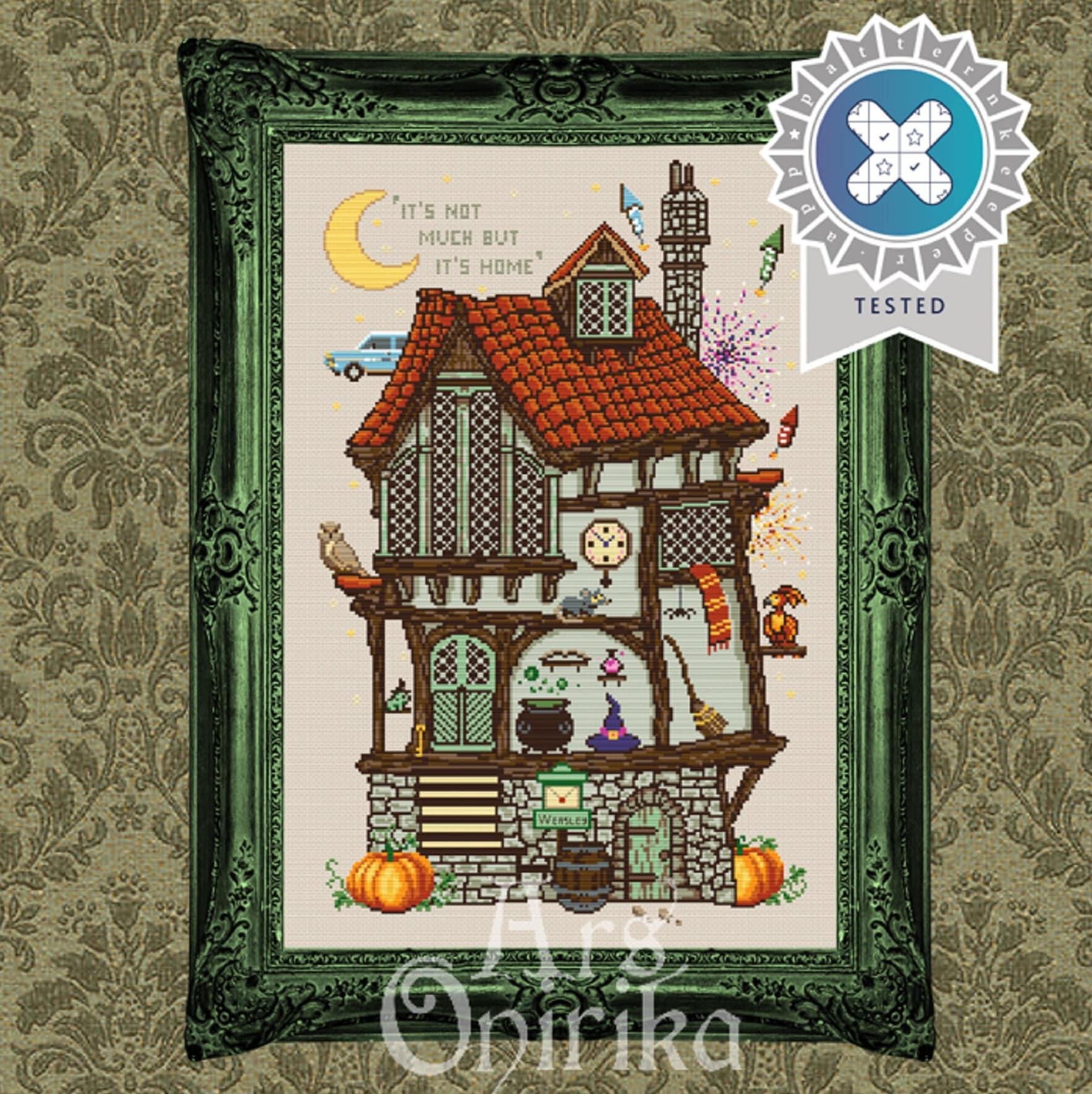 Weasley Cottage Cross Stitch Pattern – The Burrow Magic Embroidery (PDF) - INTERMEDIATE LEVEL