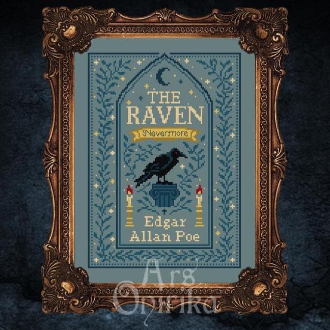 The Raven - Edgar Allan Poe - Cross Stitch Pattern (PDF) - INTERMEDIATE LEVEL