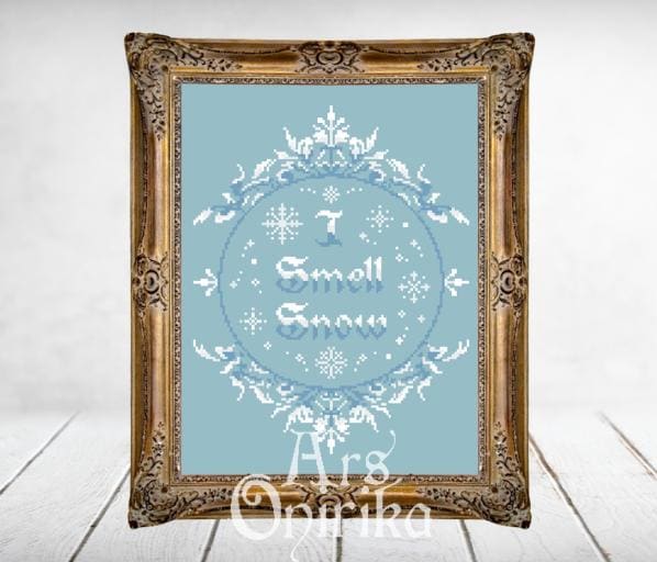 I Smell Snow Cross Stitch Pattern - Gilmore TV, Winter Quote (PDF Pattern) - EASY LEVEL